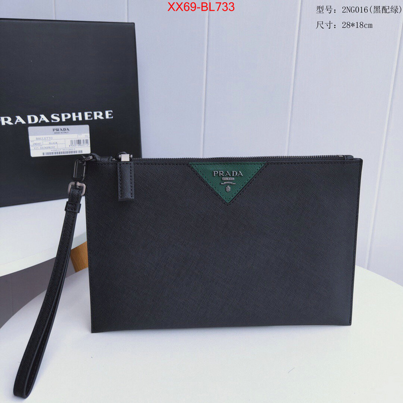 Prada Bags(TOP)-Clutch-,ID: BL733,$:69USD