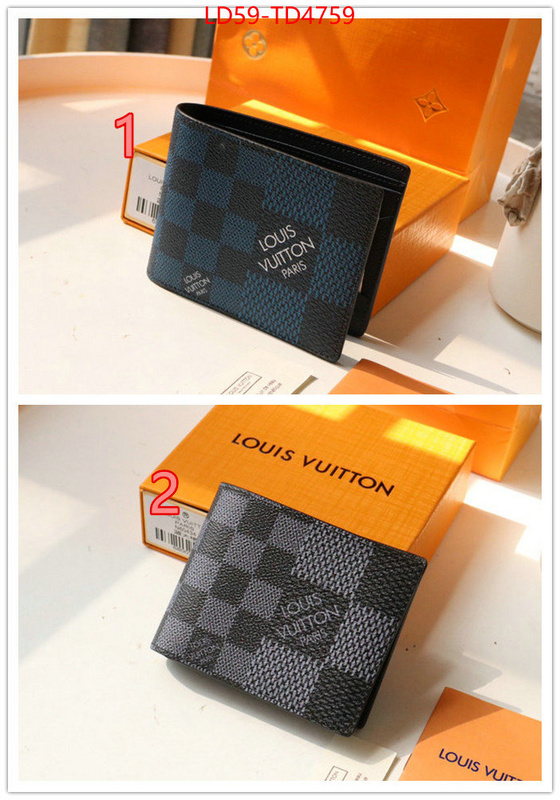 LV Bags(TOP)-Wallet,ID: TD4759,$: 59USD