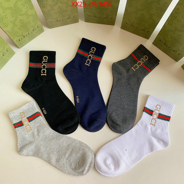 Sock-Gucci,we provide top cheap aaaaa , ID: LW1457,$: 29USD
