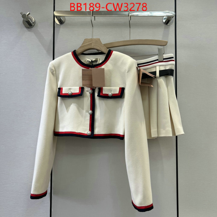 Clothing-MIU MIU,cheap replica designer , ID: CW3278,$: 189USD