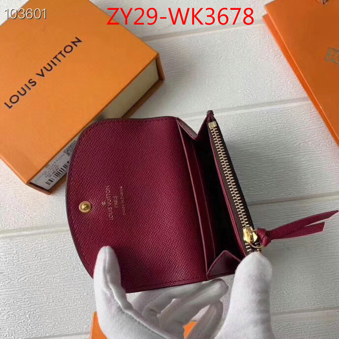 LV Bags(4A)-Wallet,ID: WK3678,$:29USD