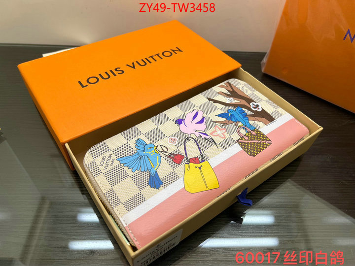 LV Bags(4A)-Wallet,wholesale 2023 replica ,ID: TW3458,$: 49USD