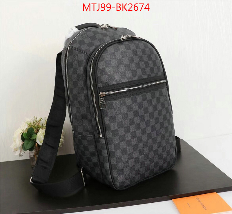 LV Bags(4A)-Backpack-,ID: BK2674,$:99USD