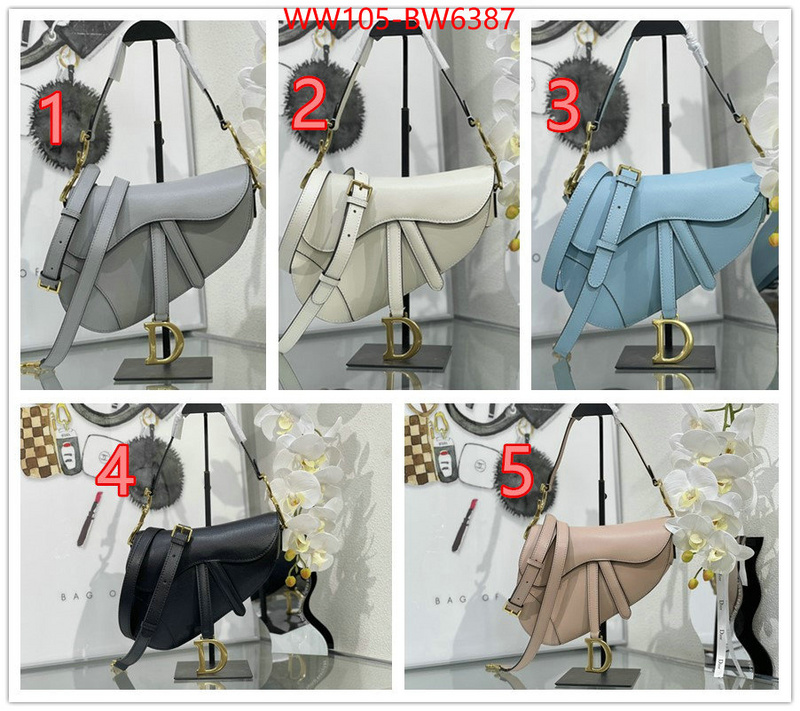 Dior Bags(4A)-Saddle-,ID: BW6387,$: 105USD