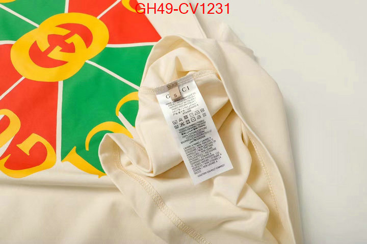 Clothing-Gucci,top quality designer replica , ID: CV1231,$: 49USD