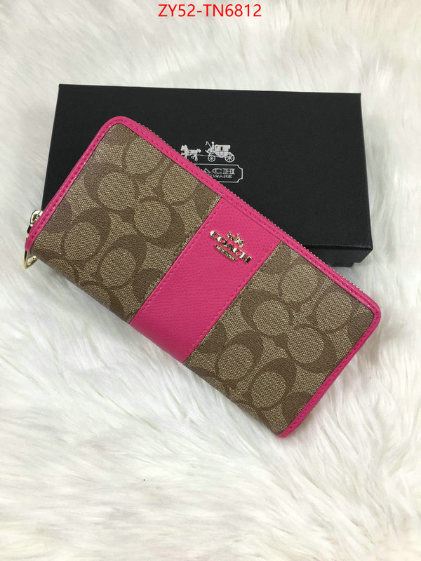 Coach Bags(4A)-Wallet,best capucines replica ,ID: TN6812,$: 52USD