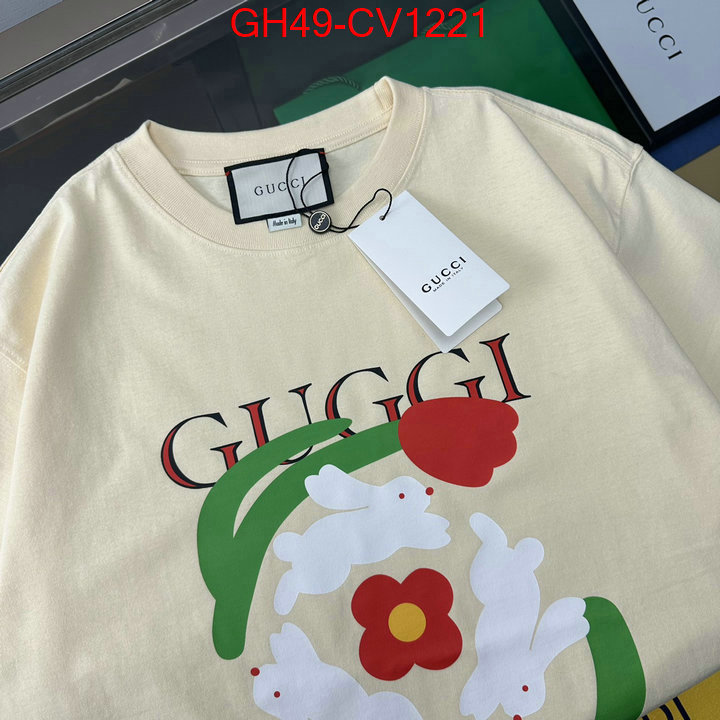 Clothing-Gucci,buy aaaaa cheap , ID: CV1221,$: 49USD