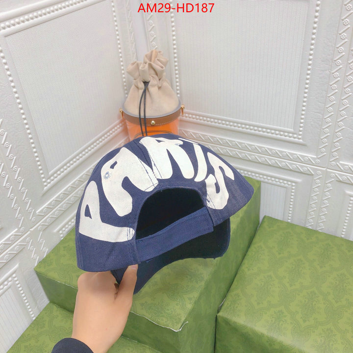 Cap (Hat)-Balenciaga,knockoff highest quality , ID: HD187,$: 29USD