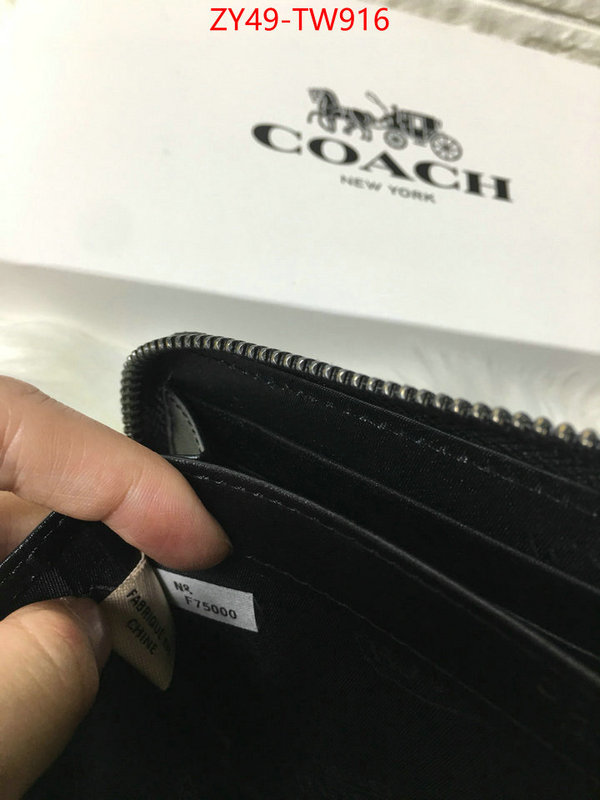 Coach Bags(4A)-Wallet,best aaaaa ,ID: TW916,$: 49USD