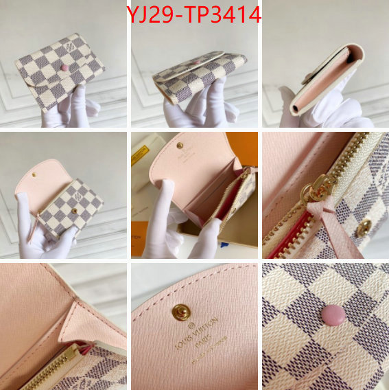 LV Bags(4A)-Wallet,ID: TP3414,$: 29USD