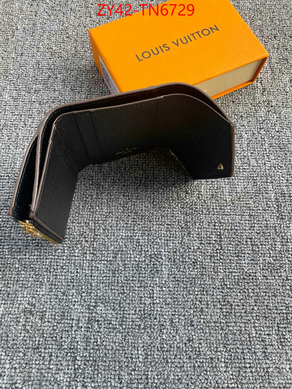 LV Bags(4A)-Wallet,ID: TN6729,$: 42USD