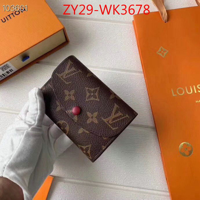 LV Bags(4A)-Wallet,ID: WK3678,$:29USD