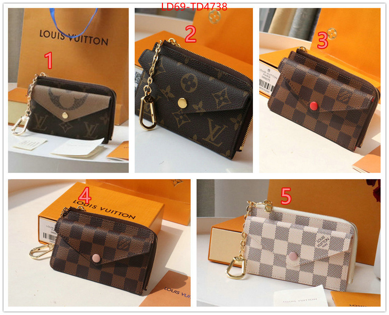 LV Bags(TOP)-Wallet,ID: TD4738,$: 69USD