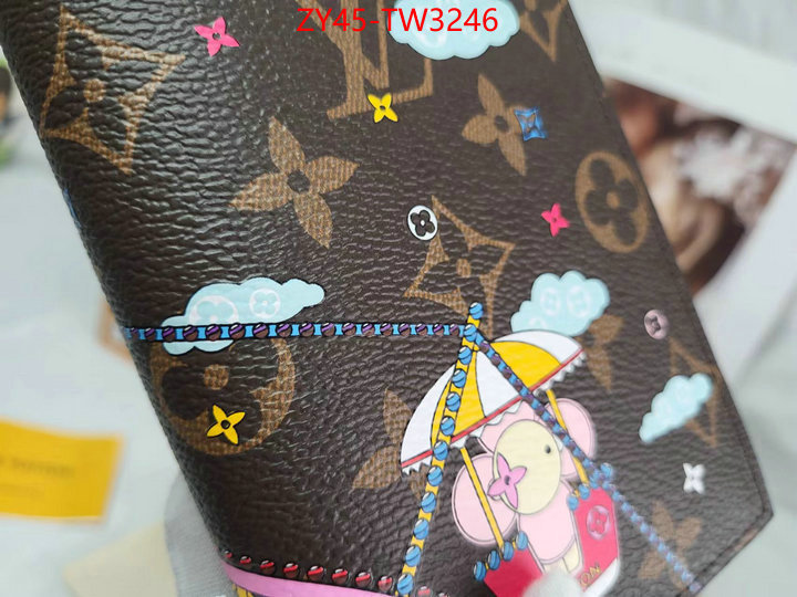 LV Bags(4A)-Wallet,designer 1:1 replica ,ID: TW3246,$: 45USD