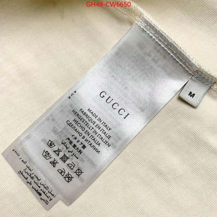 Clothing-Gucci,replica us , ID: CW6650,$: 49USD