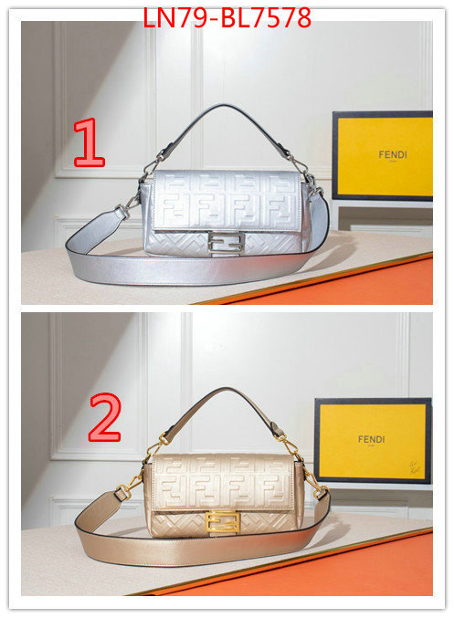 Fendi Bags(4A)-Baguette-,replica 2023 perfect luxury ,ID: BL7578,$: 79USD
