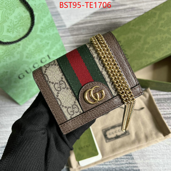 Gucci Bags(TOP)-Wallet-,fashion designer ,ID: TE1706,$: 95USD