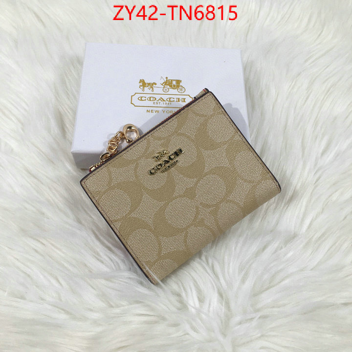 Coach Bags(4A)-Wallet,aaaaa+ class replica ,ID: TN6815,$: 42USD