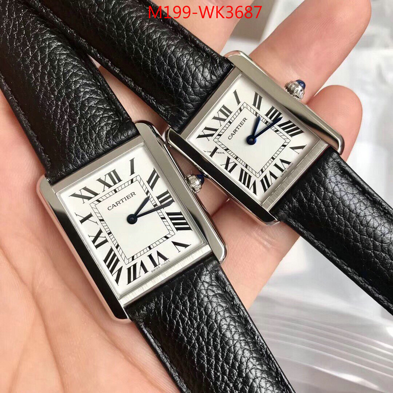 Watch(4A)-Cartier,we offer , ID: WK3687,$:199USD