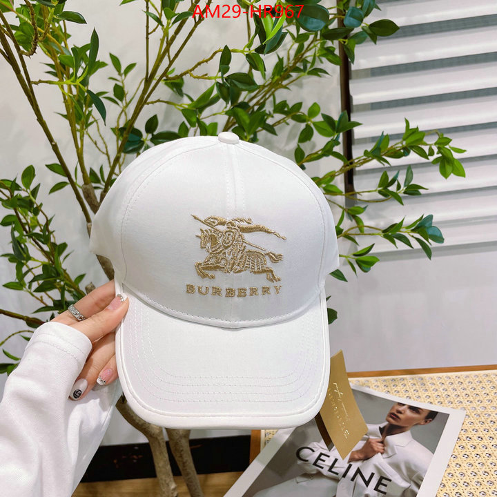 Cap (Hat)-Burberry,highest quality replica , ID: HR967,$: 29USD