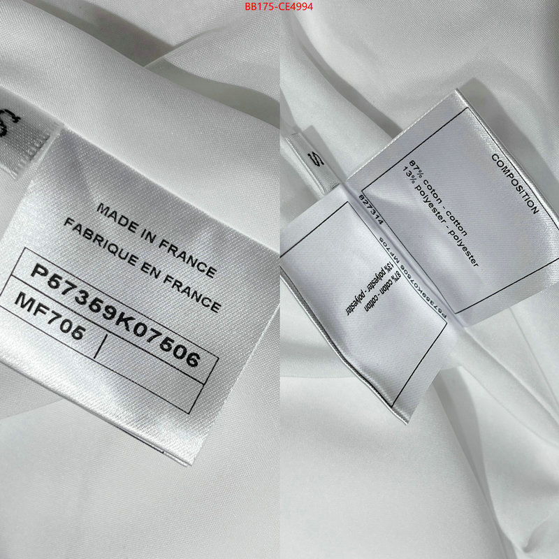 Clothing-Chanel,2023 perfect replica designer , ID: CE4994,$: 175USD