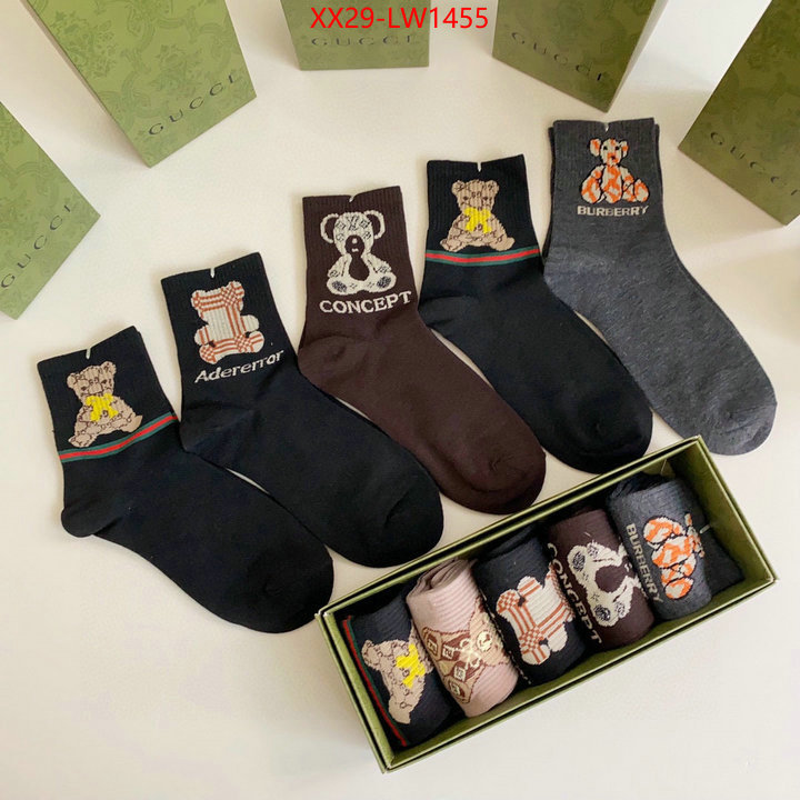 Sock-Gucci,highest quality replica , ID: LW1455,$: 29USD