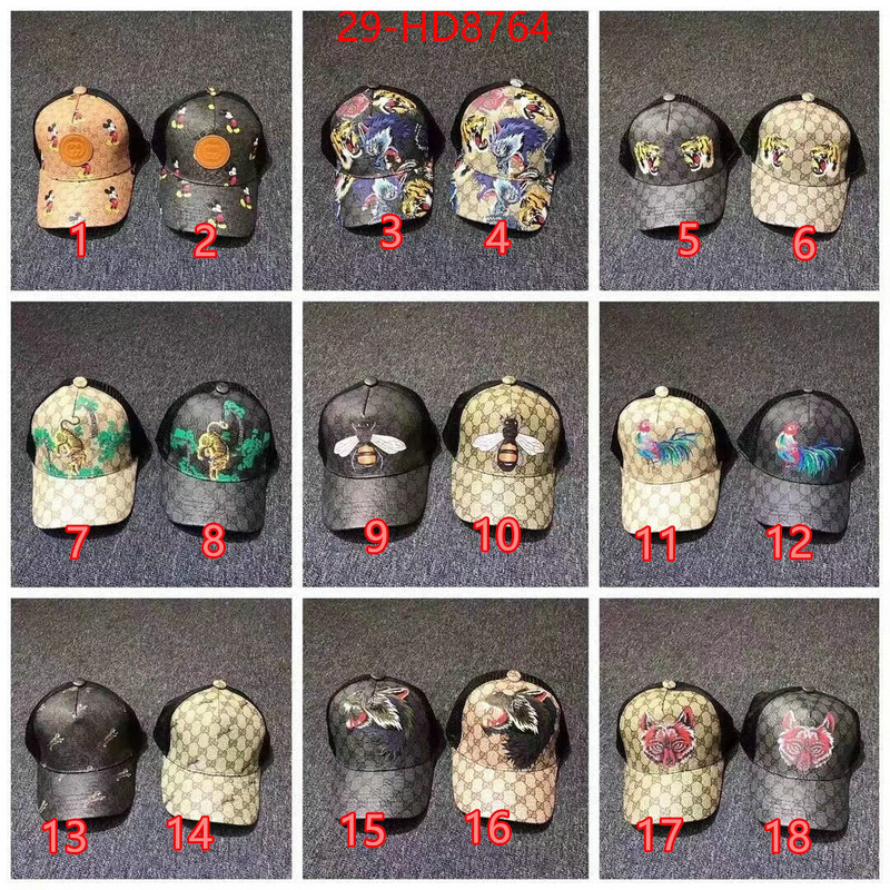 Cap (Hat)-Gucci,high quality designer , ID: HD8764,$: 29USD