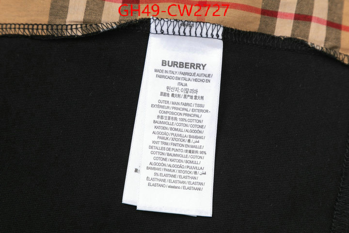 Clothing-Burberry,top fake designer , ID: CW2727,$: 49USD