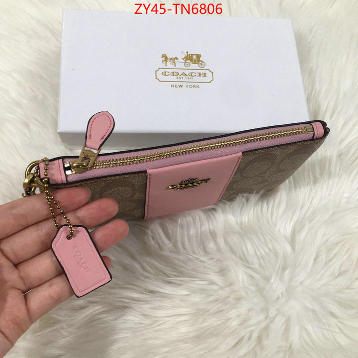 Coach Bags(4A)-Wallet,buy high quality cheap hot replica ,ID: TN6806,$: 45USD