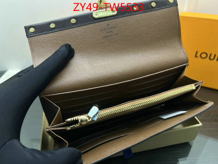 LV Bags(4A)-Wallet,what's the best place to buy replica ,ID: TW5533,$: 49USD