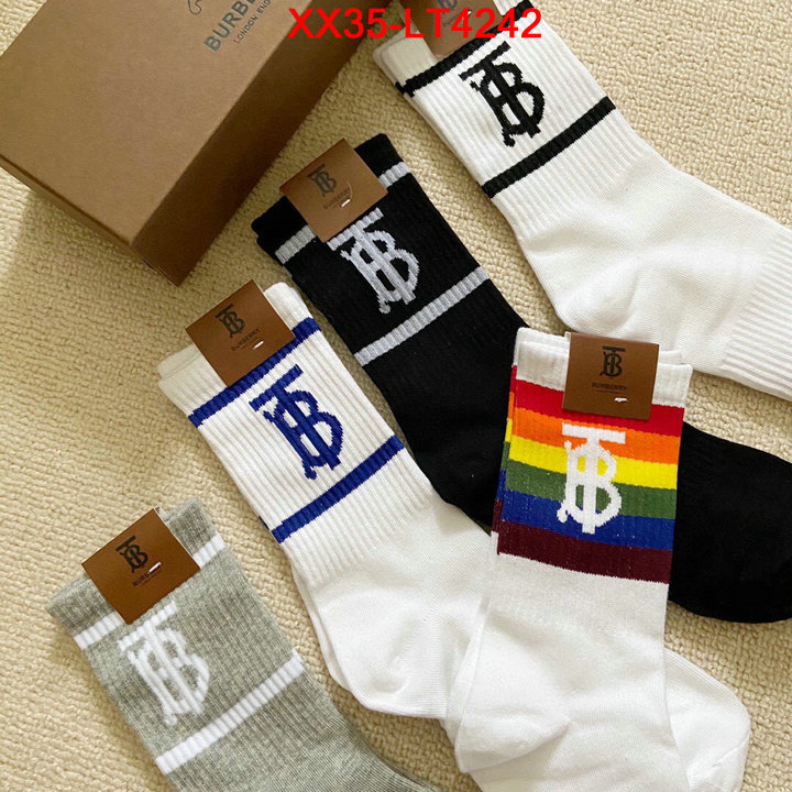 Sock-Burberry,what is a 1:1 replica , ID: LT4242,$: 35USD