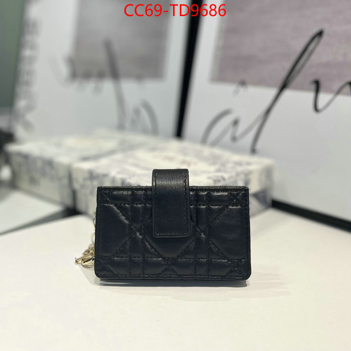 Dior Bags(TOP)-Wallet-,ID: TD9686,$: 69USD