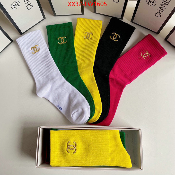 Sock-Chanel,replica 1:1 high quality , ID: LW1605,$: 32USD