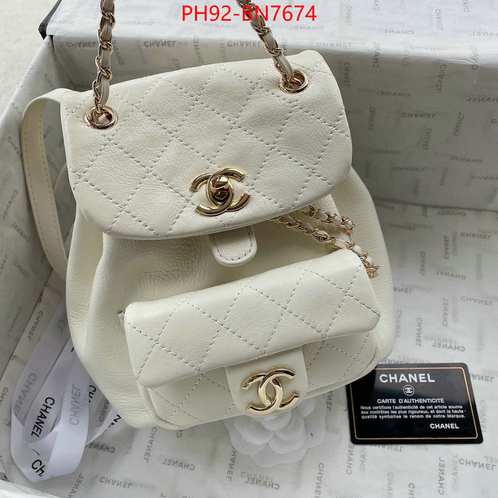 Chanel Bags(4A)-Backpack-,ID: BN7674,$: 92USD