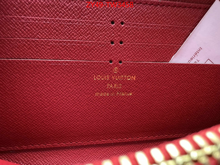 LV Bags(4A)-Wallet,wholesale 2023 replica ,ID: TW3458,$: 49USD