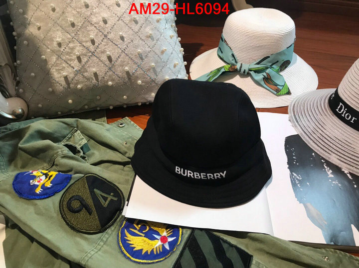 Cap (Hat)-Burberry,top fake designer , ID: HL6094,$: 29USD