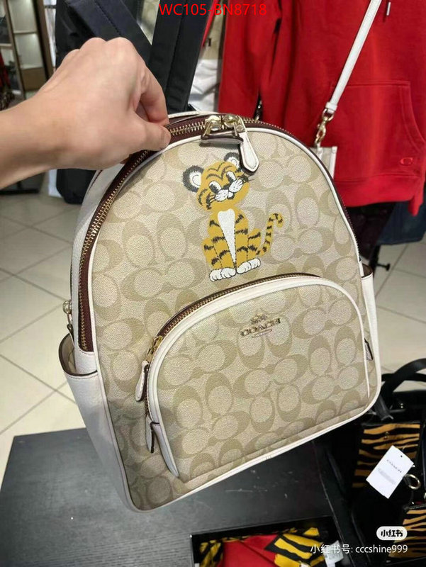 Coach Bags(4A)-Backpack-,replica for cheap ,ID: BN8718,$: 105USD