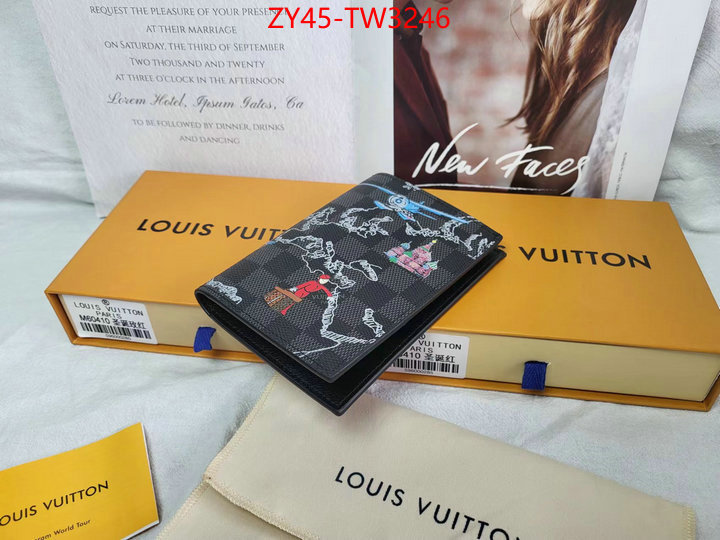 LV Bags(4A)-Wallet,designer 1:1 replica ,ID: TW3246,$: 45USD