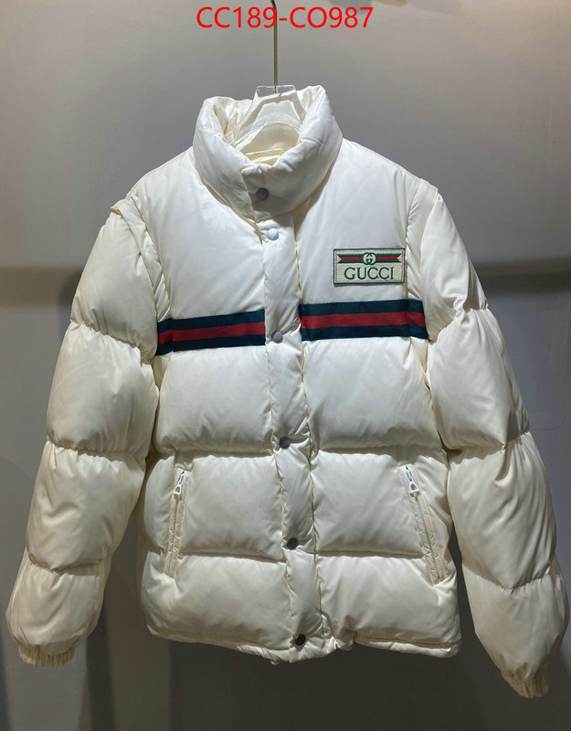 Down jacket Men-Gucci,quality replica , ID: CO987,$: 189USD