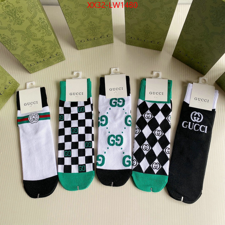 Sock-Gucci,shop the best high quality , ID: LW1480,$: 32USD
