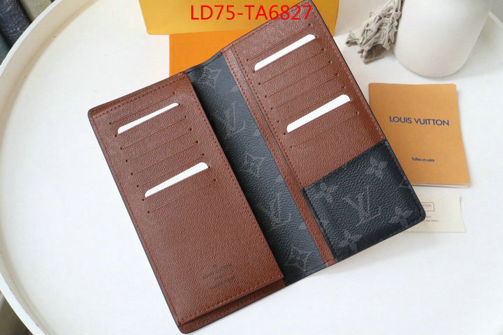 LV Bags(TOP)-Wallet,ID: TA6827,$: 75USD