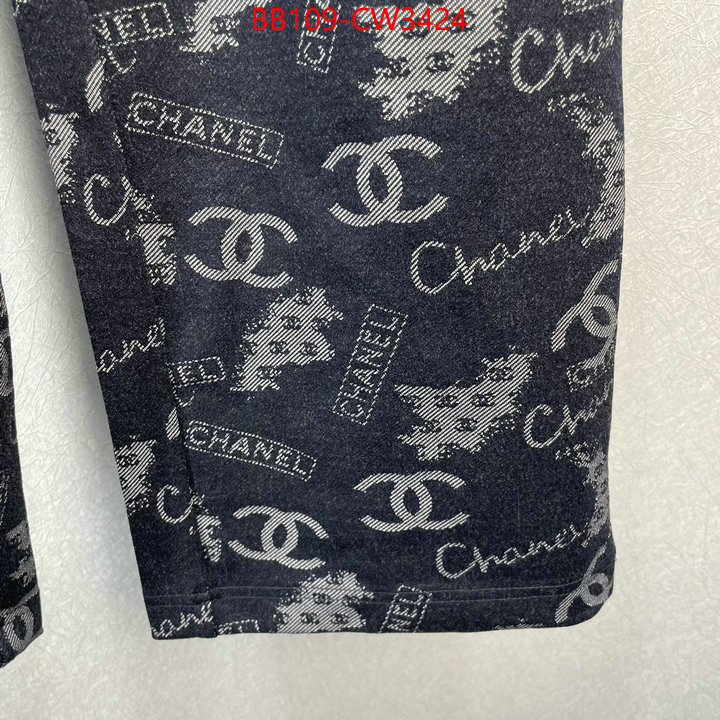 Clothing-Chanel,buy top high quality replica ,ID: CW3424,$: 109USD