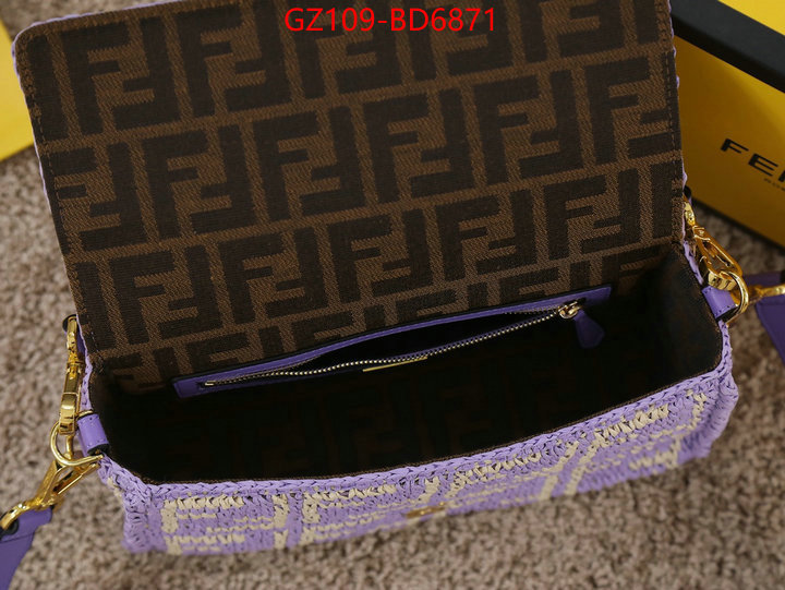 Fendi Bags(4A)-Baguette-,high quality happy copy ,ID: BD6871,$: 109USD