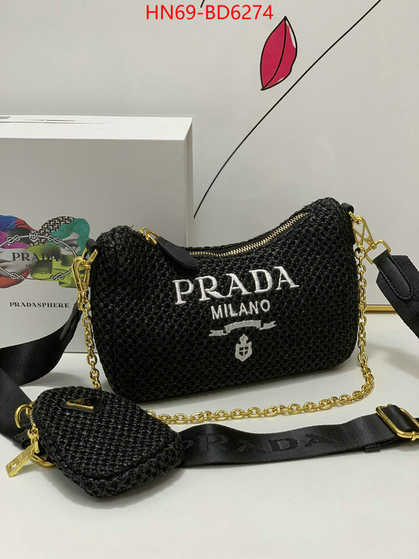 Prada Bags(4A)-Re-Edition 2005,best replica 1:1 ,ID: BD6274,$: 69USD