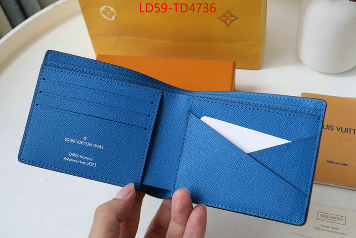 LV Bags(TOP)-Wallet,ID: TD4736,$: 59USD
