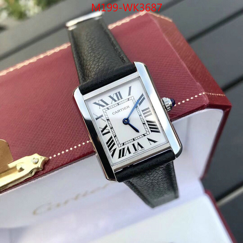 Watch(4A)-Cartier,we offer , ID: WK3687,$:199USD