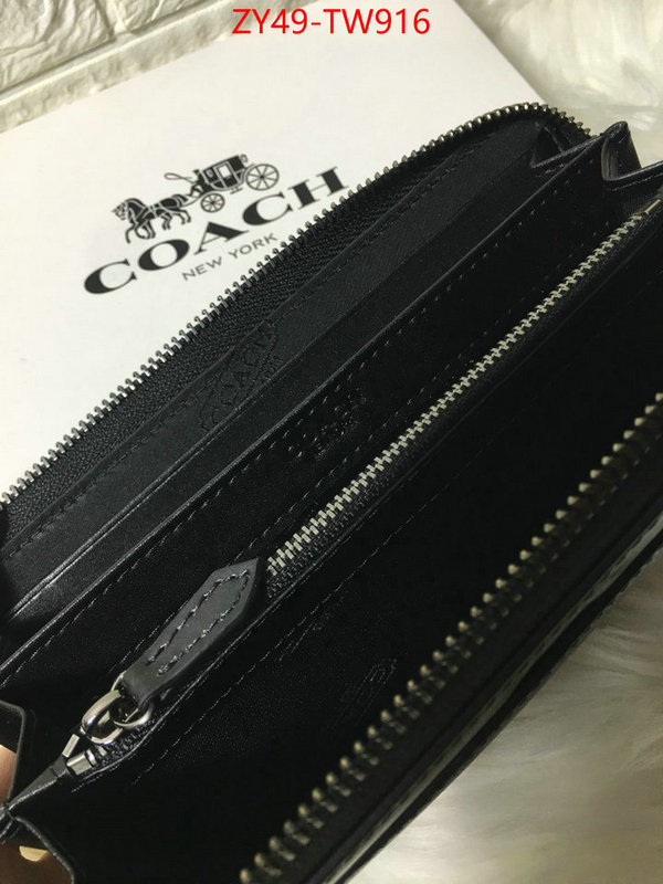 Coach Bags(4A)-Wallet,best aaaaa ,ID: TW916,$: 49USD