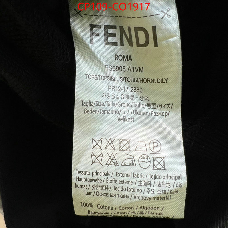 Clothing-Fendi,2023 perfect replica designer , ID: CO1917,$: 109USD