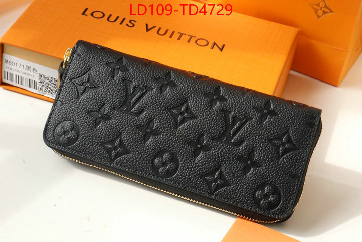 LV Bags(TOP)-Wallet,ID: TD4729,$: 109USD