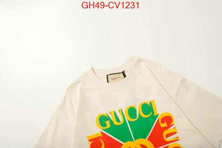 Clothing-Gucci,top quality designer replica , ID: CV1231,$: 49USD